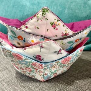 Reversible, Microwavable Bowl Cozies-Set of 4